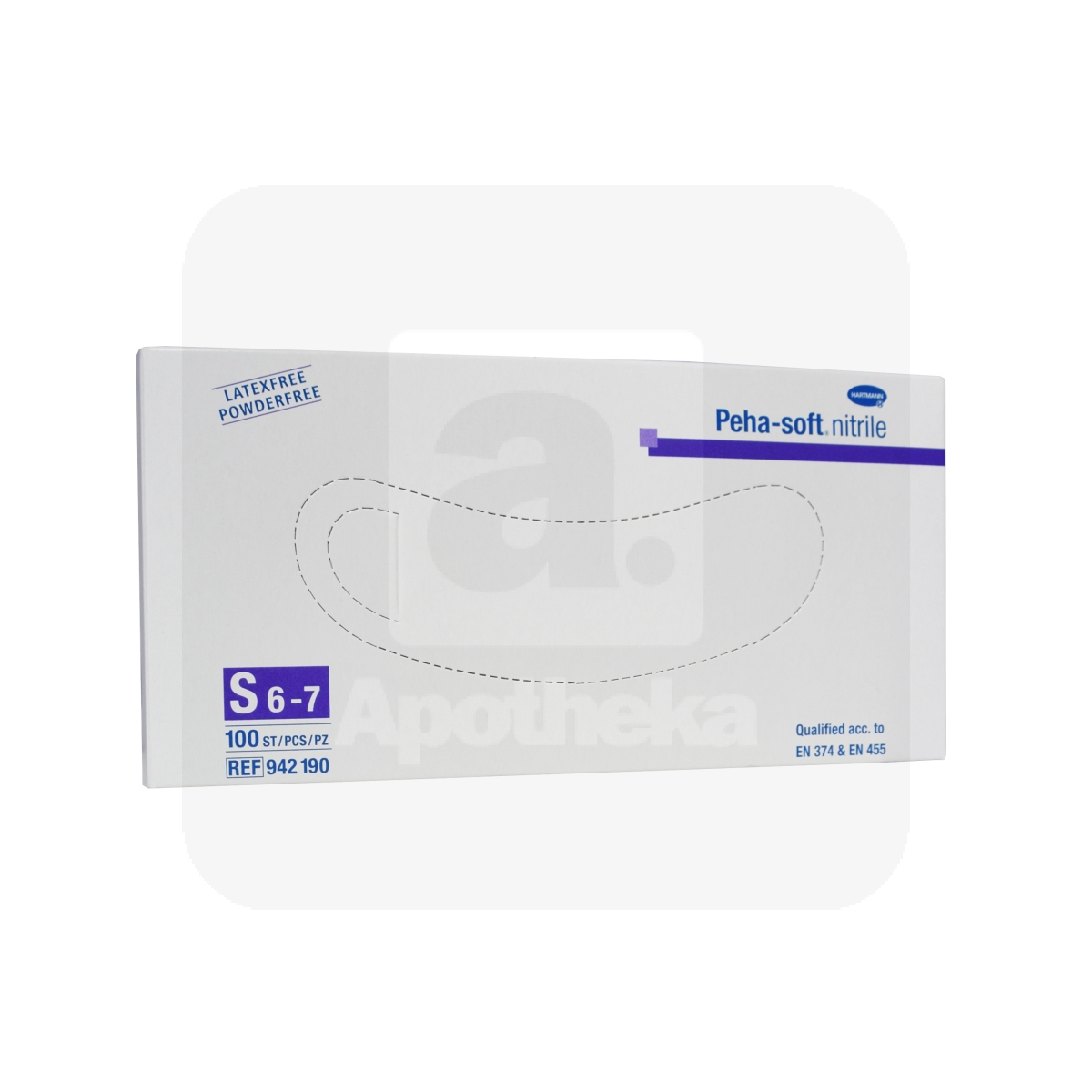 PEHA-SOFT KINDAD NITRILE PUUDRIVABAD S N100 - Tootepilt