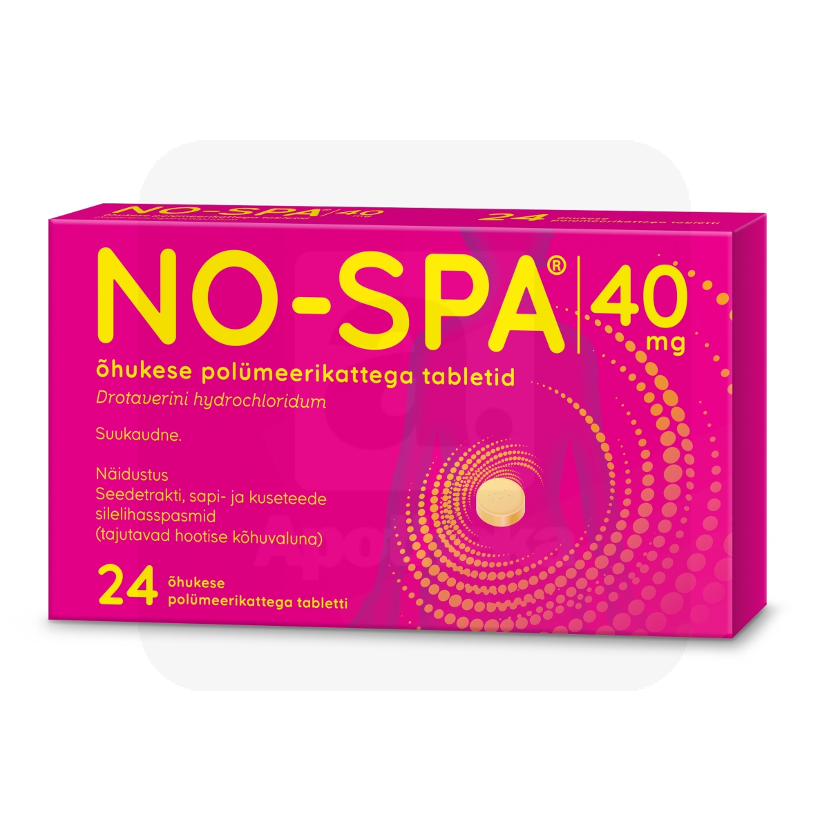 NO-SPA KAETUD TBL 40MG N24 - Tootepilt