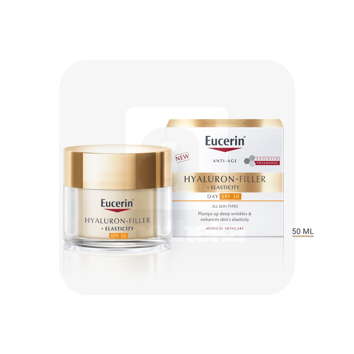 EUCERIN HYALURON FILLER+ELASTICITY PÄEVAKREEM SPF30 50ML - Tootepilt