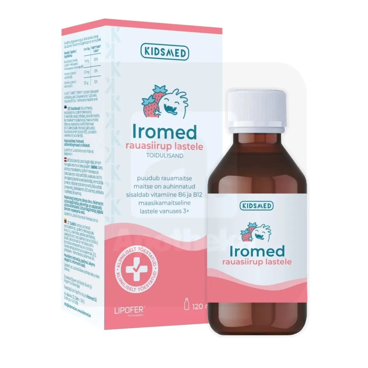 KIDSMED IROMED RAUASIIRUP LASTELE 120ML - Tootepilt