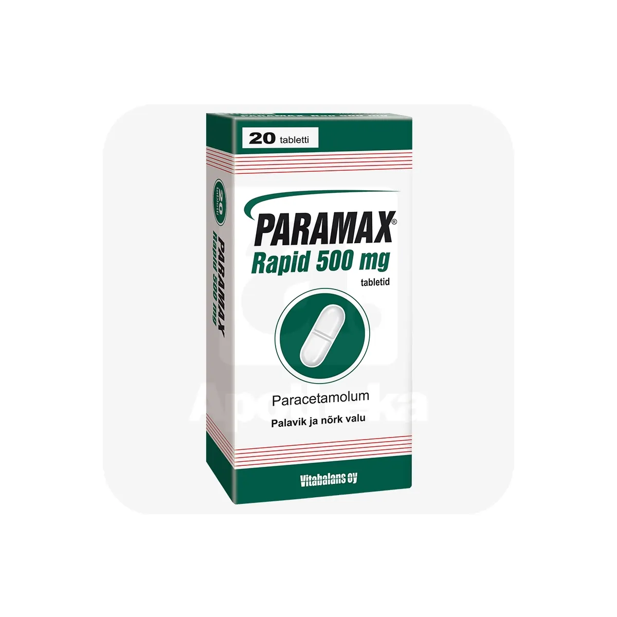 PARAMAX RAPID TBL 500MG N20 - Tootepilt