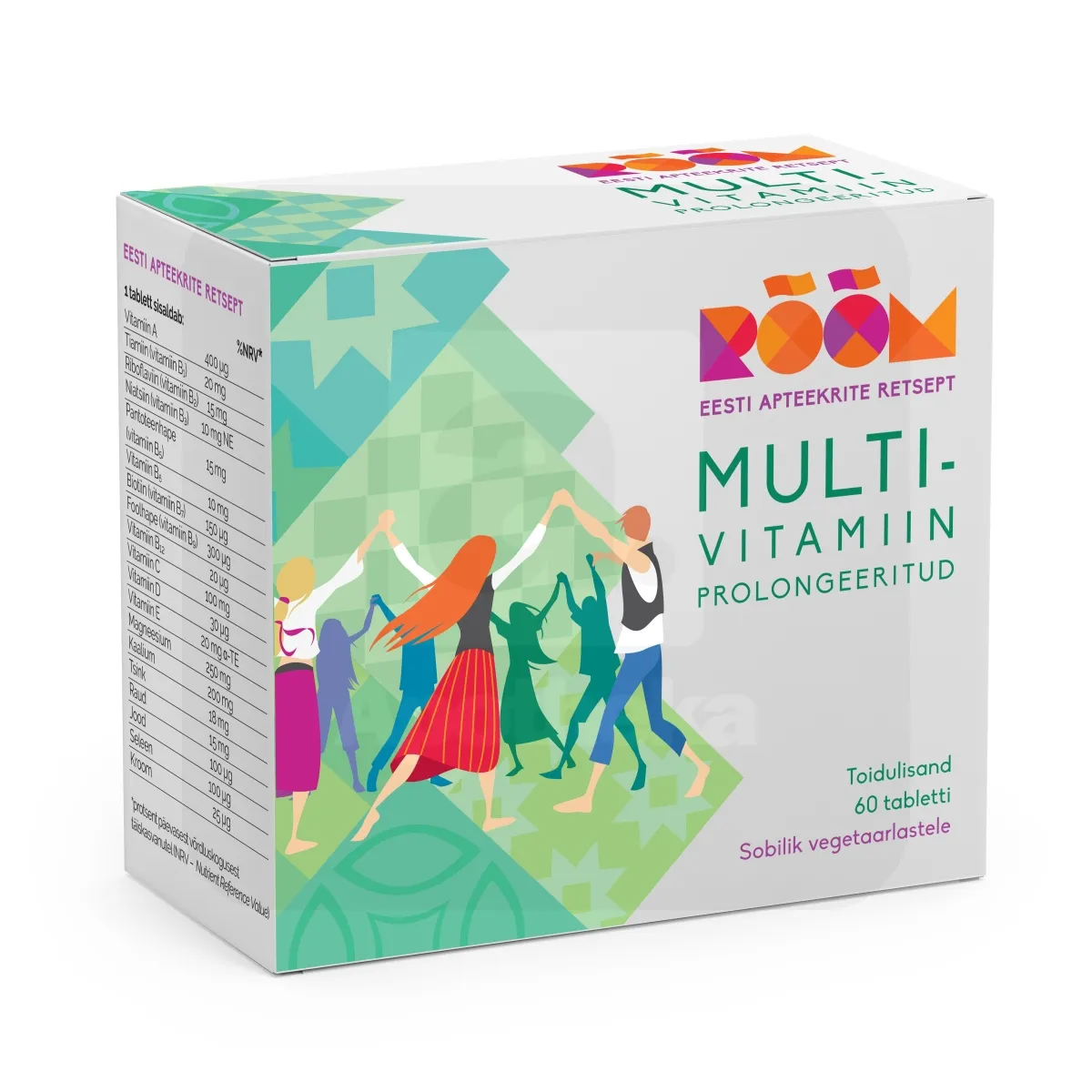 RÕÕM MULTIVITAMIIN PROLONGEERITUD TBL N60 - Tootepilt
