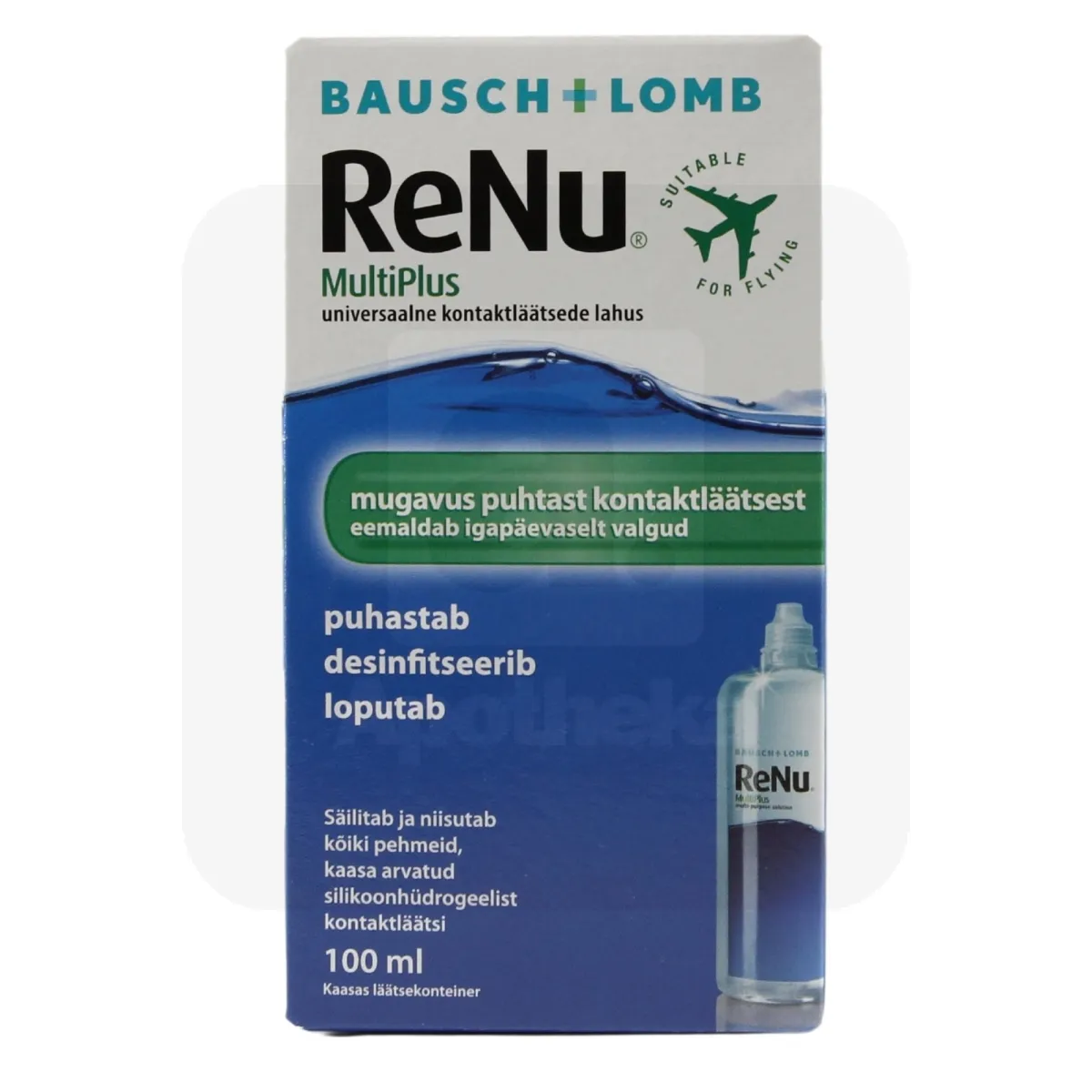 BAUSCH&LOMB RENU MULTIPLUS 100ML (KONTAKTLÄÄTSEDE DES.LAH) - Tootepilt