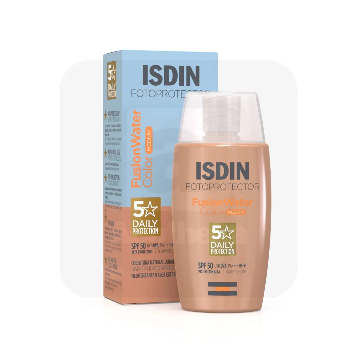 ISDIN SUN PÄIKESEKAITSEEMULSIOON TOONITUD MEDIUM SPF50 50ML - Tootepilt