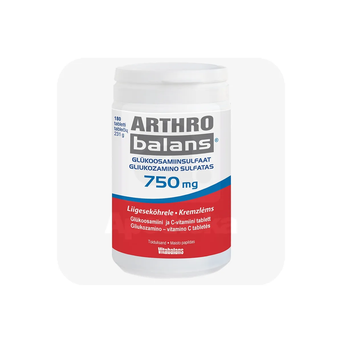 ARTHROBALANS TBL 750MG N180 - Tootepilt