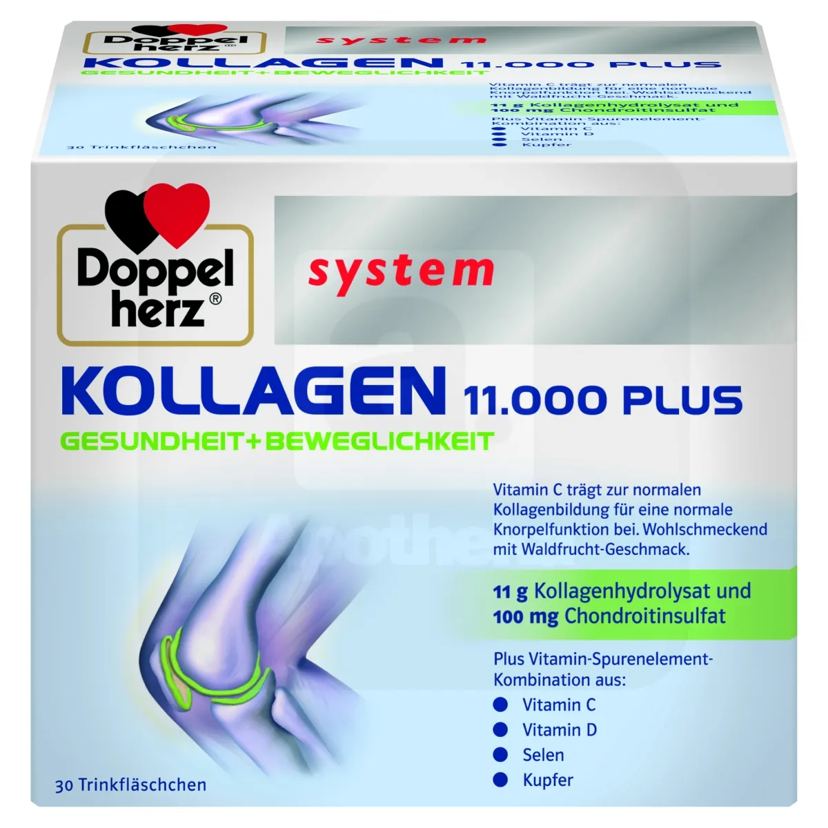 DOPPELHERZ SYSTEM KOLLAGEN 11.000 PLUS N30 SUUKAUDNE LAHUS AMPULLIS - Tootepilt
