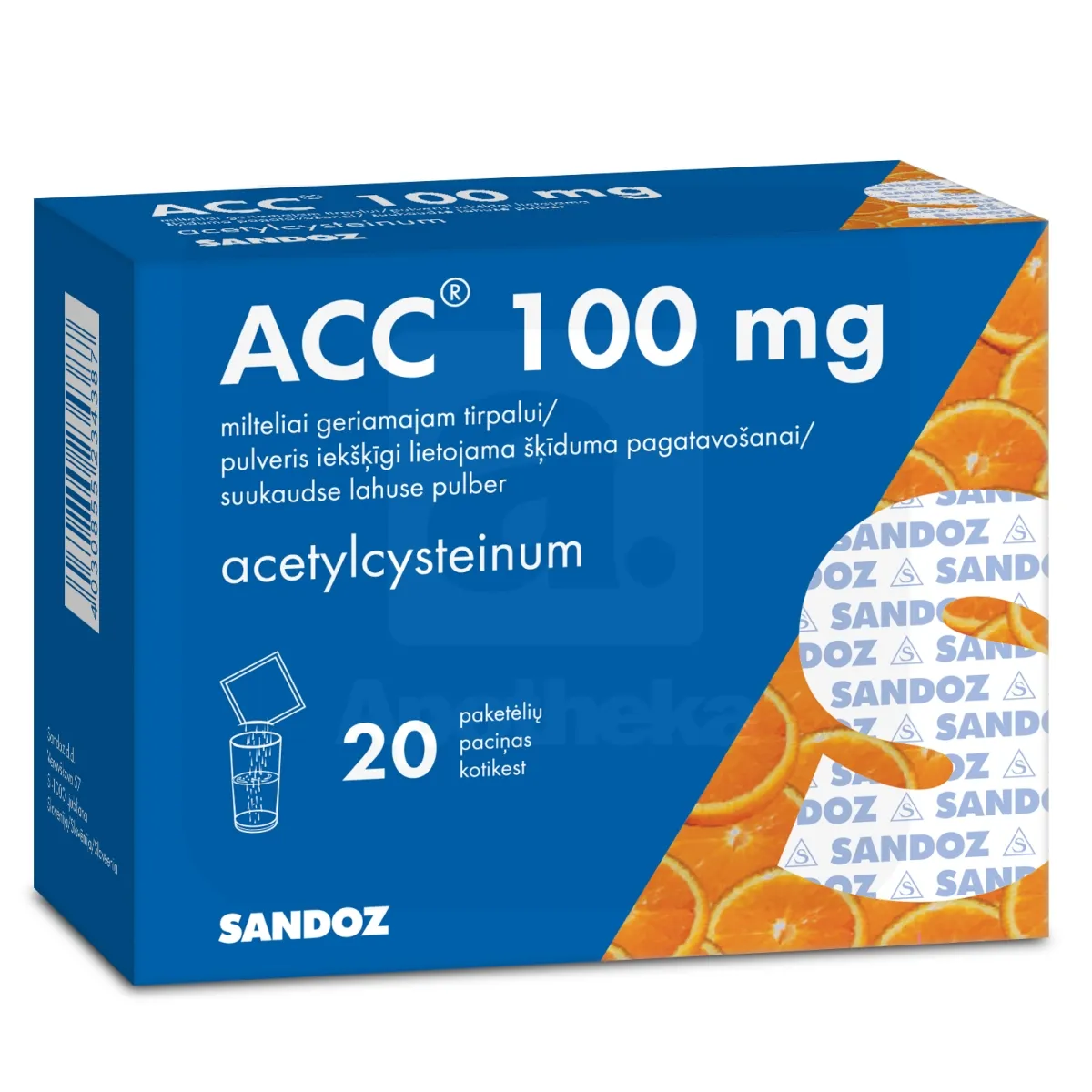 ACC 100MG SUUKAUDSE LAHUSE PULBER 100MG N20 - Tootepilt