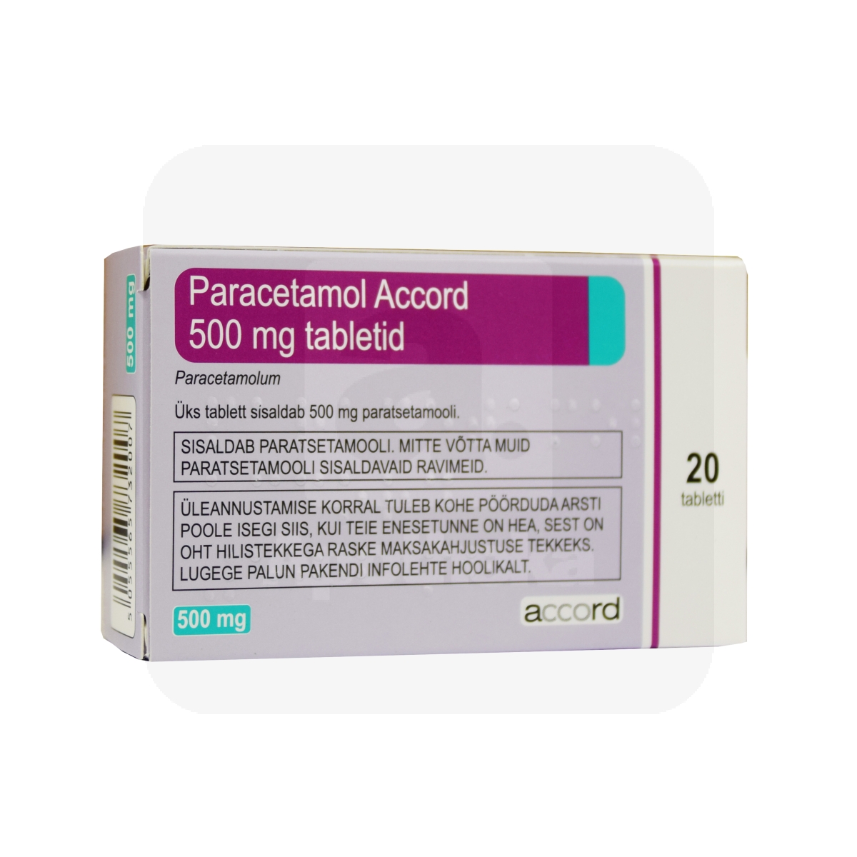 PARACETAMOL ACCORD TBL 500MG N20 - Tootepilt