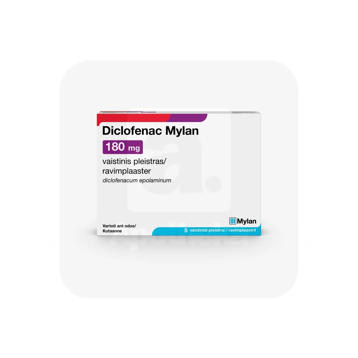 DICLOFENAC MYLAN RAVIMPLAASTER 180MG N5 - Tootepilt