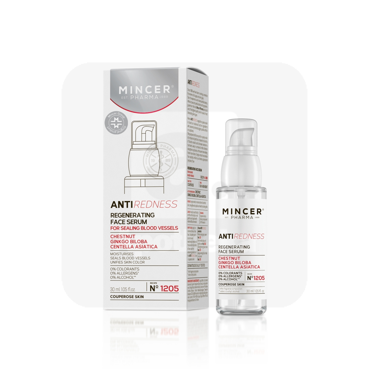 MINCER PHARMA REDNESS SEERUM PUNETUSVASTANE 30ML - Tootepilt