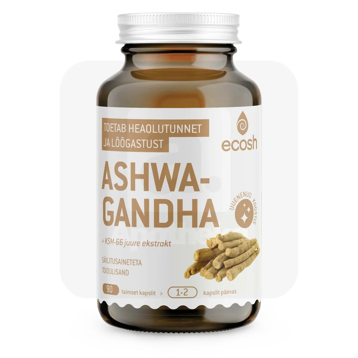 ECOSH ASHWAGANDHA JUURE KAPSLID  N90 - Tootepilt