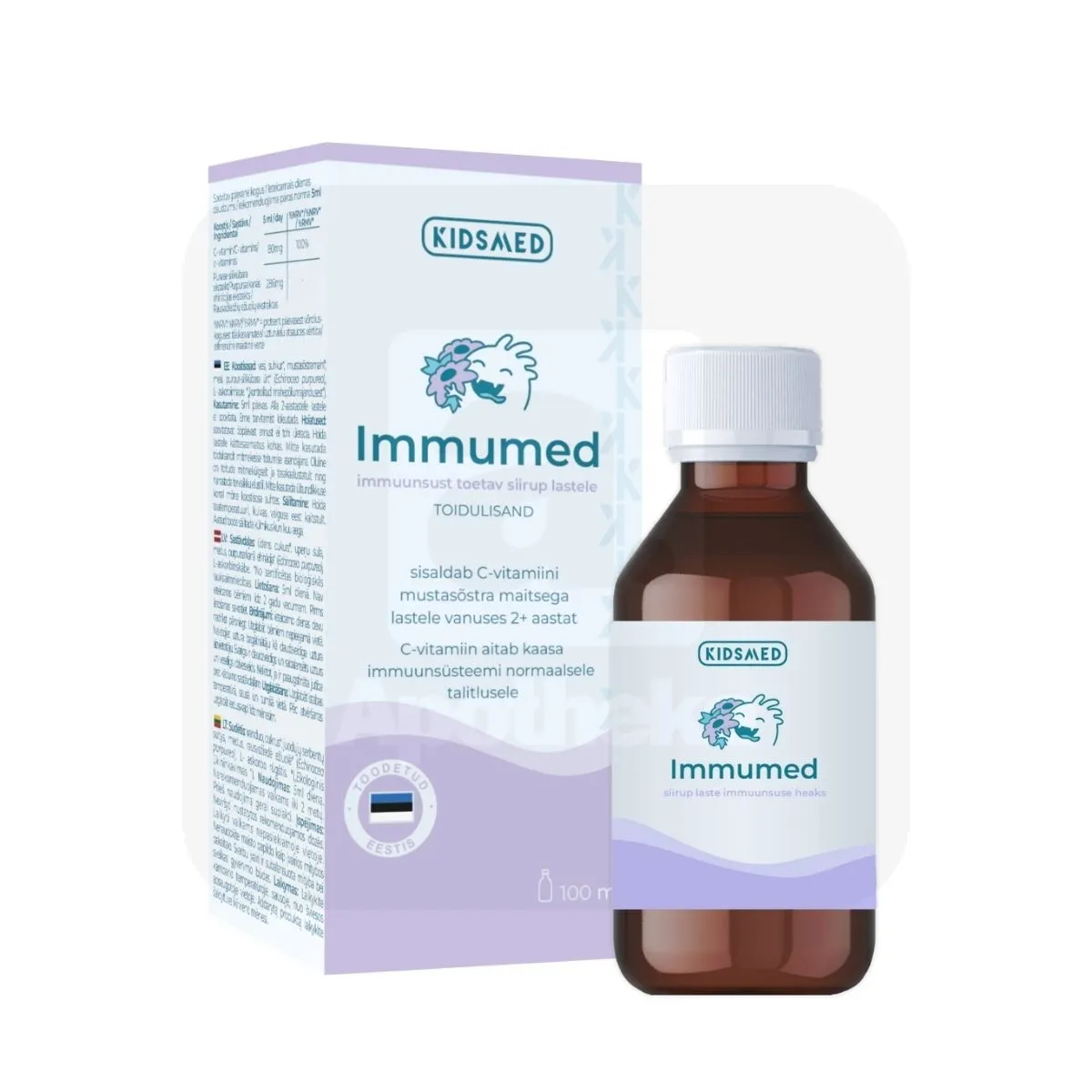 KIDSMED IMMUMED IMMUUNSUSSIIRUP LASTELE 100ML - Tootepilt