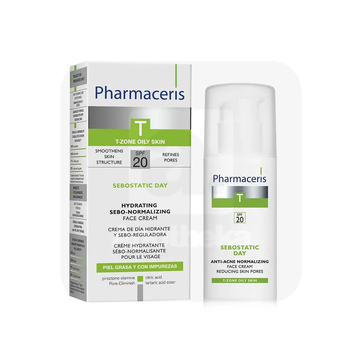 PHARMACERIS T SEBOSTATIC DAY PÄEVAKREEM AKNEVAST. SPF20 50ML - Tootepilt