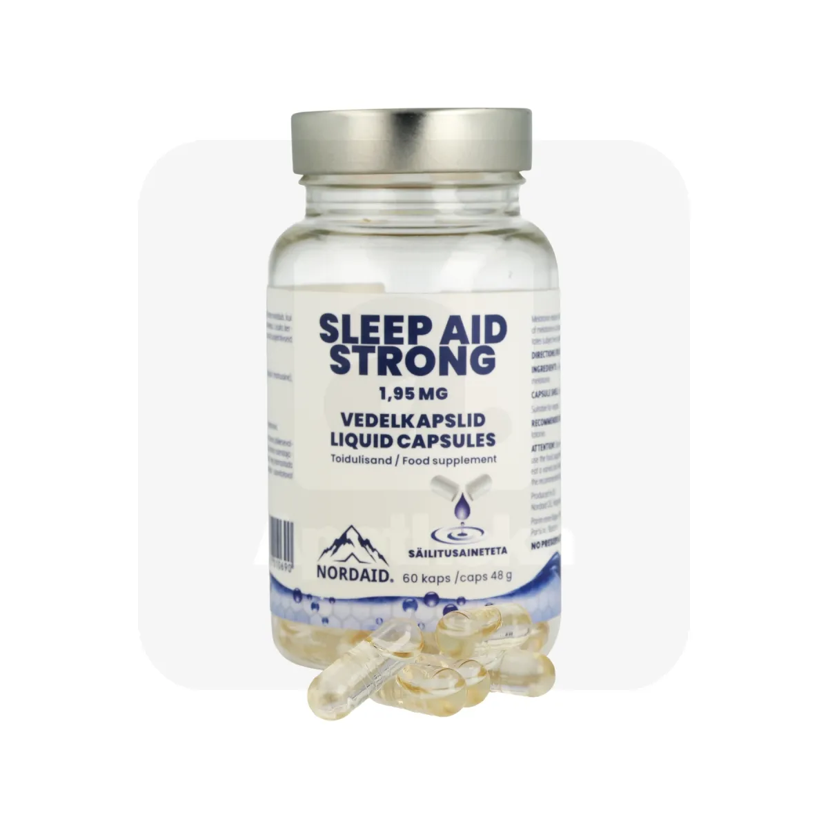 NORDAID SLEEP AID STRONG VEDELKAPSEL 1,95MG N60 - Tootepilt