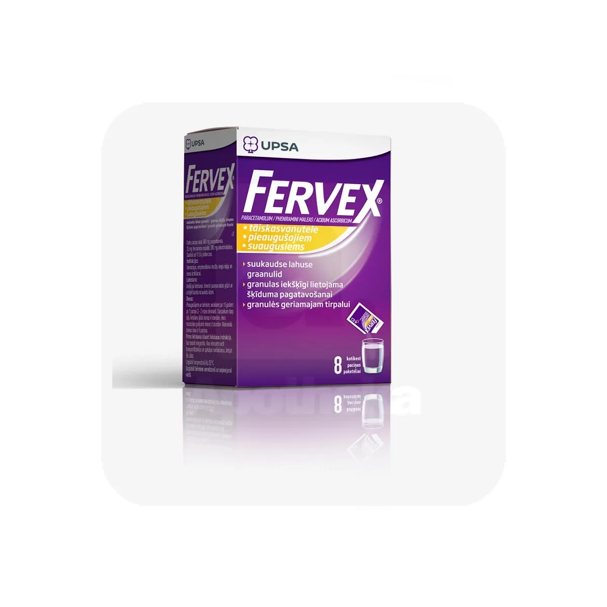 FERVEX 500+25+200MG N8 SUUKAUDSE LAHUSE GRAANULID - Tootepilt