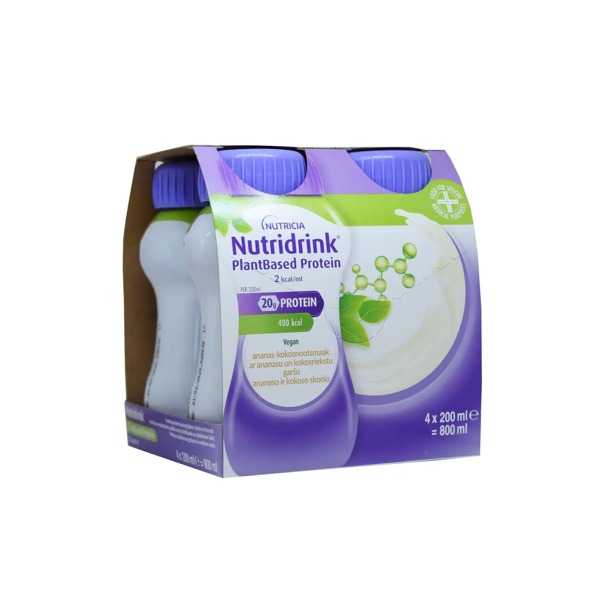 NUTRIDRINK PLANTBASED PROTEIN ANANASS-KOOKOS 200ML N4 - Tootepilt