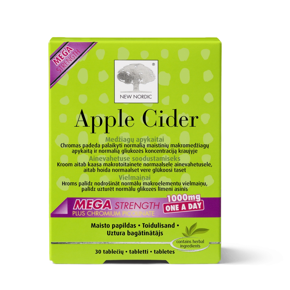 NEW NORDIC APPLE CIDER MEGA TBL 1000MG N30 - Tootepilt