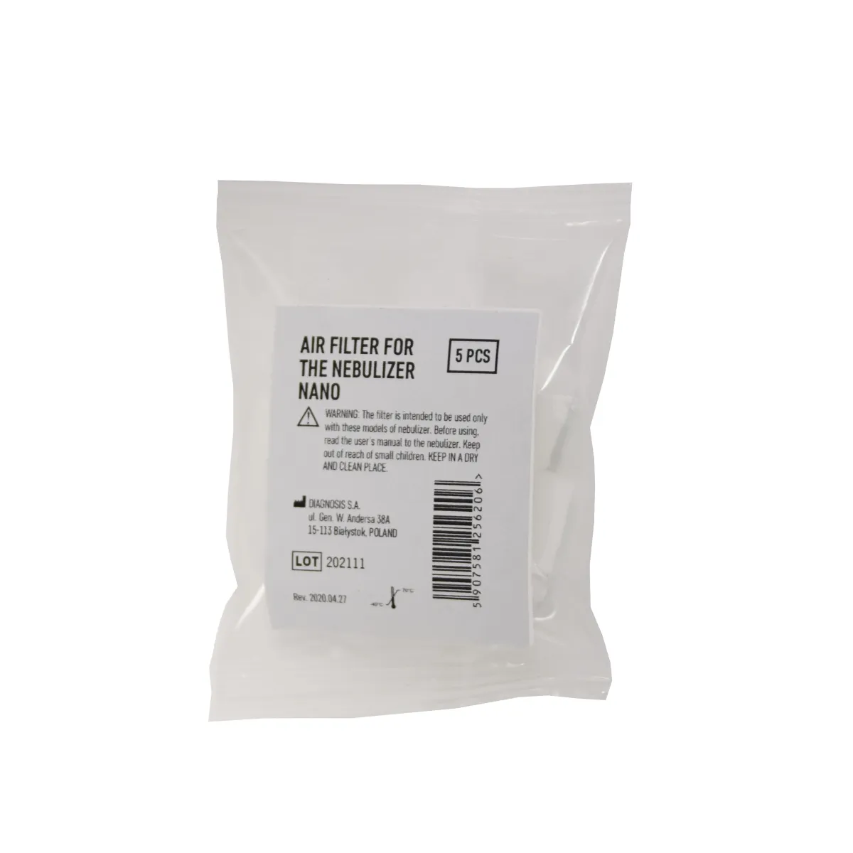 KOMPRESSOR-NEBULISAATOR DIAGNOSTIC NANO FILTRID N5 - Tootepilt