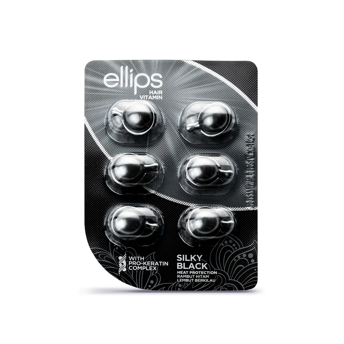 ELLIPS SILKY BLACK JUUKSEVITAMIINID PEALEMÄÄRITAVAD 1ML N6 - Tootepilt 1