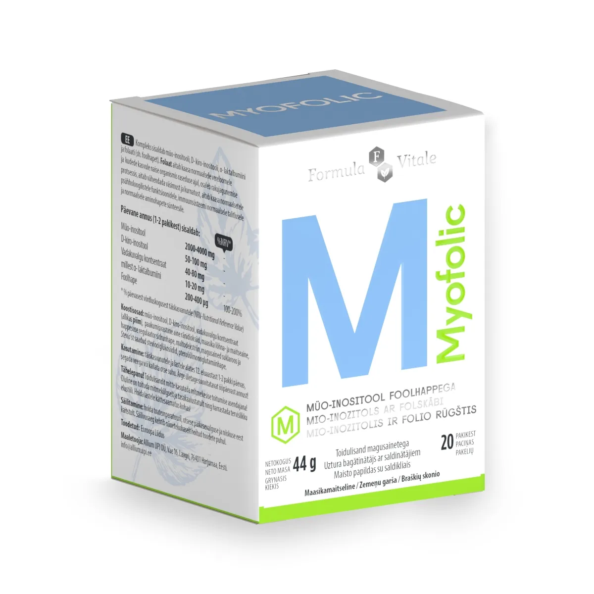 FORMULA VITALE MYOFOLIC PULBER N20 - Tootepilt