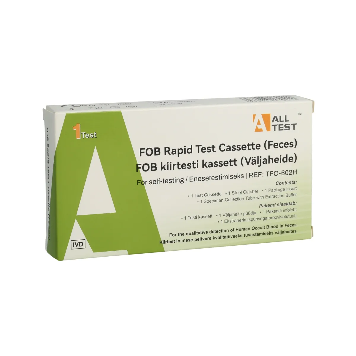 ALLTEST KIIRTEST PEITVERE TUVASTAMISEKS VÄLJAHEITEST (FOB) N1 - Tootepilt