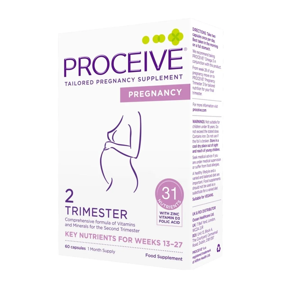PROCEIVE PREGNANCY TRIMESTER 2 KAPSLID N60 - Tootepilt