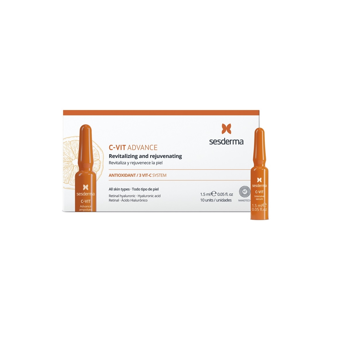 SESDERMA C-VIT ADVANCE AMPULLID 10X1,5ML - Tootepilt