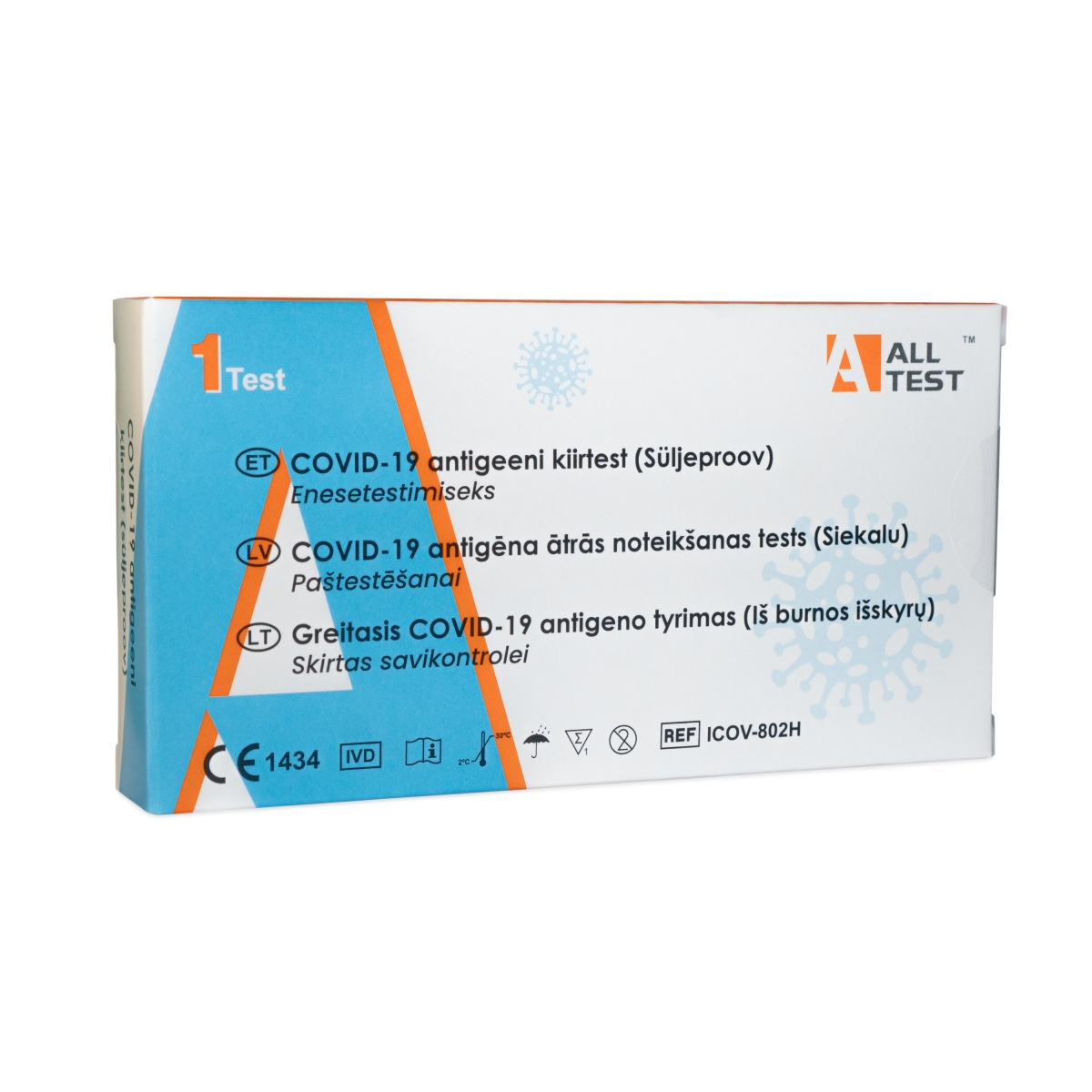 ANTIGEENI KIIRTEST COVID-19 ALLTEST SÜLJEST ISE TESTIMISEKS N1 - Tootepilt
