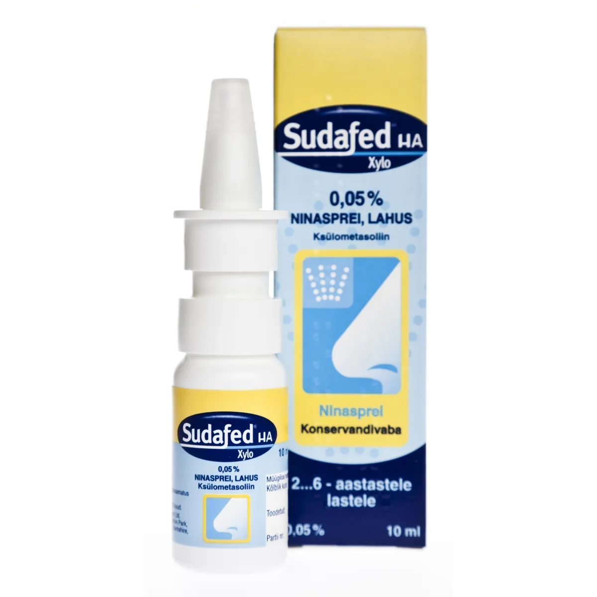 SUDAFED HA XYLO NINASPREI 0,5MG/ML 10ML - Tootepilt