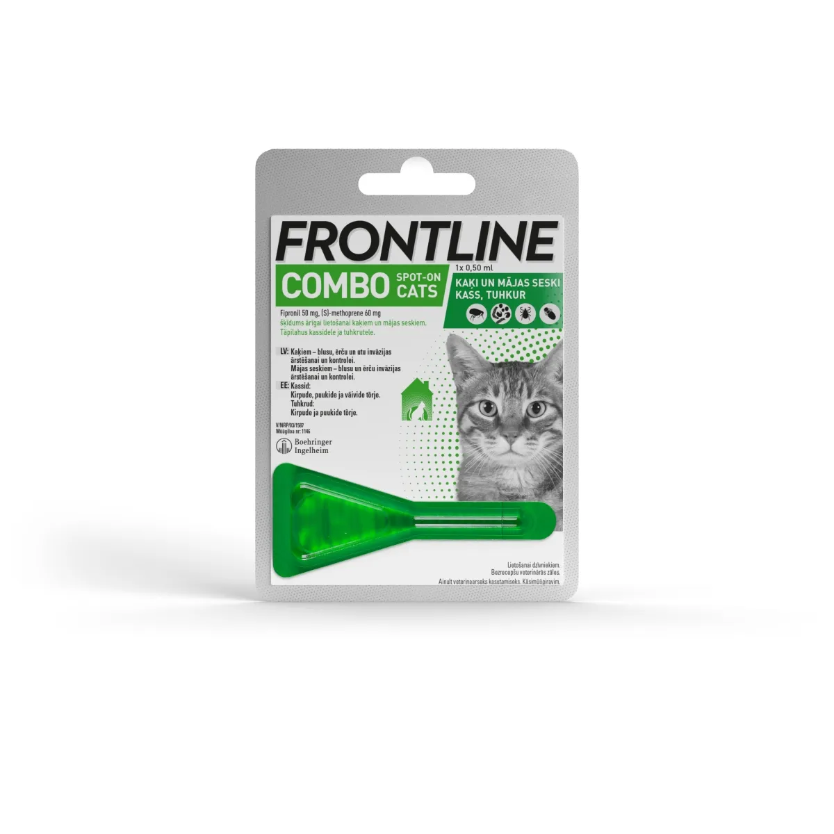 FRONTLINE COMBO CAT TÄPILAHUS 50MG+60MG/0,5ML N1 (KASS) - Tootepilt