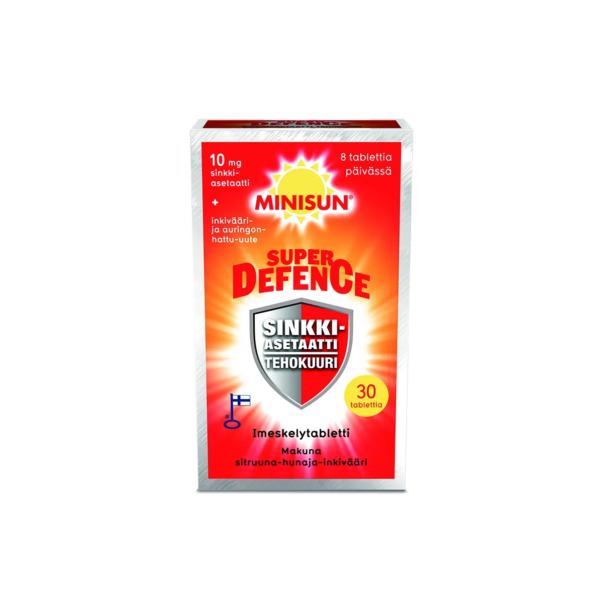 MINISUN SUPER DEFENCE ZN+ECHINACEA+INGVER NÄRIMISTBL N30 - Tootepilt