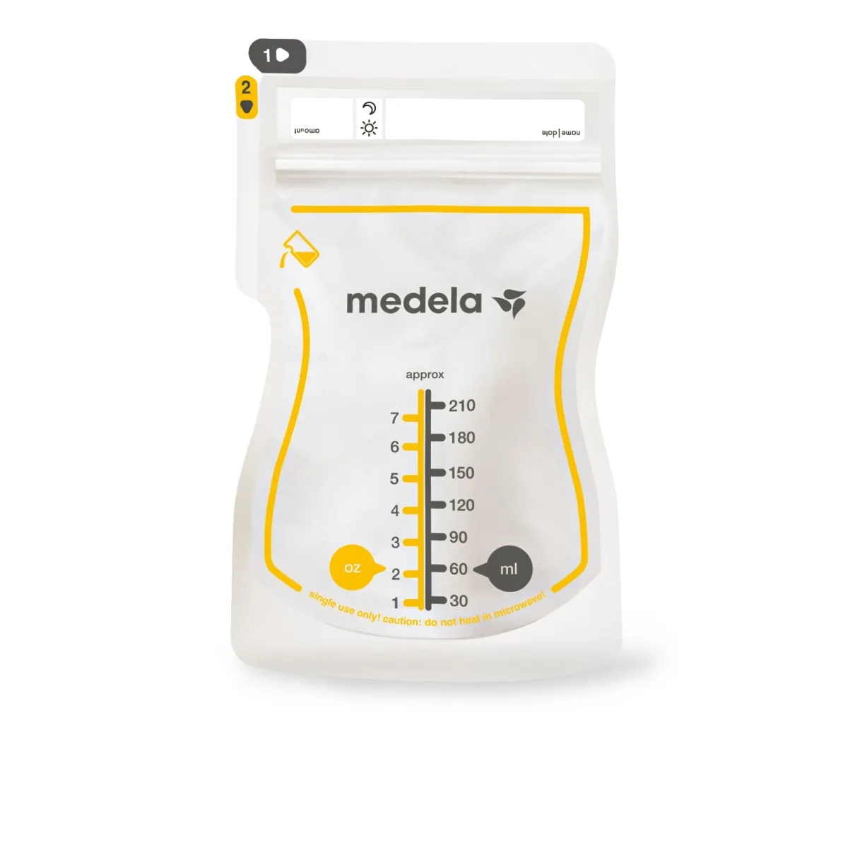MEDELA BF RINNAPIIMA SÄILITUSKOTID 210ML N25 - Tootepilt