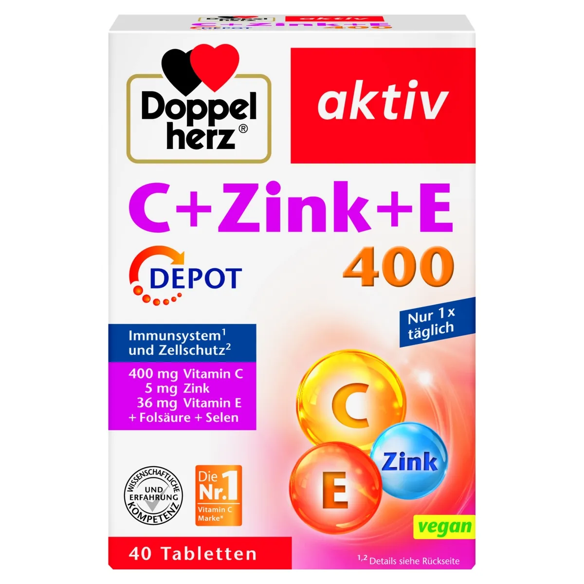 DOPPELHERZ AKTIV C+TSINK+E DEPOOTTBL N40 - Tootepilt