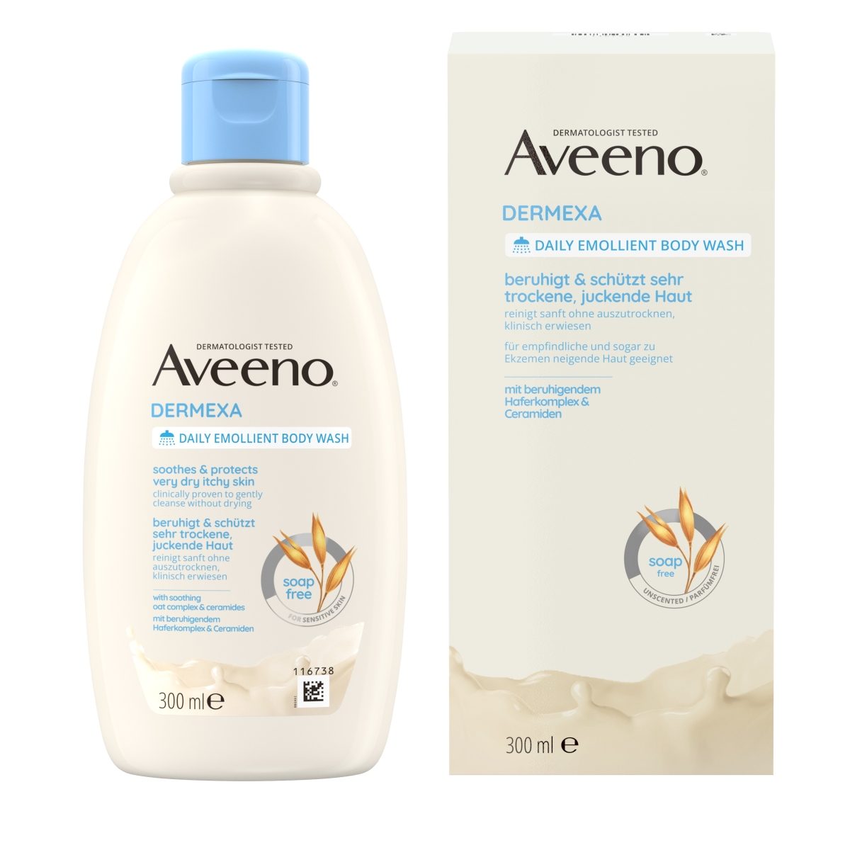 AVEENO DERMEXA DUSHIGEEL 300ML - Tootepilt