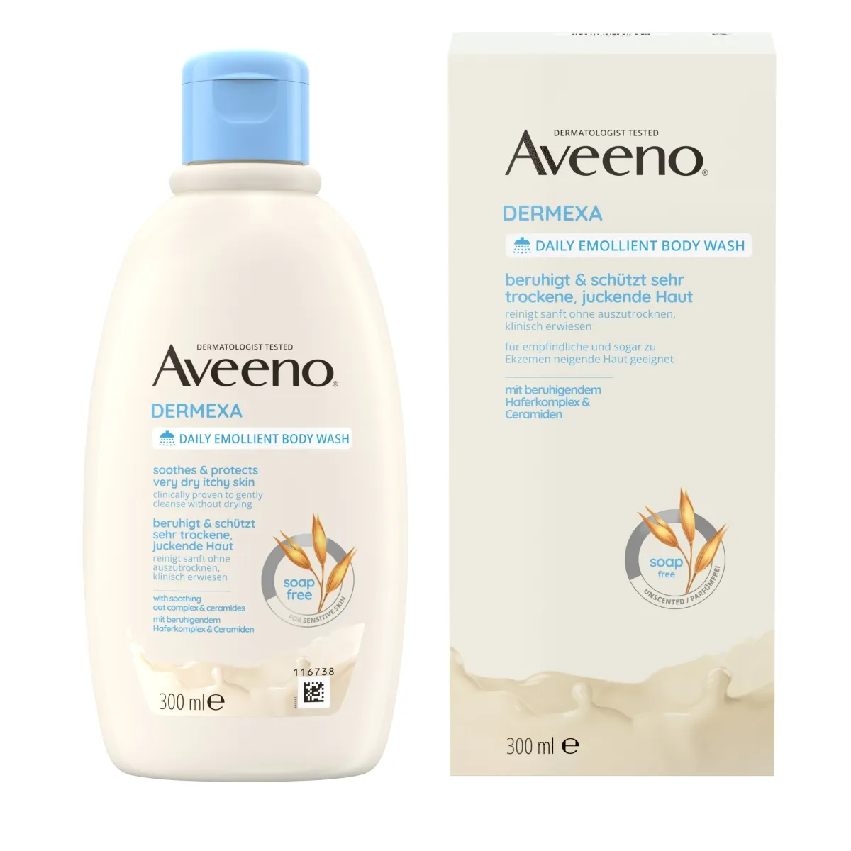 AVEENO DERMEXA DUSHIGEEL 300ML - Tootepilt
