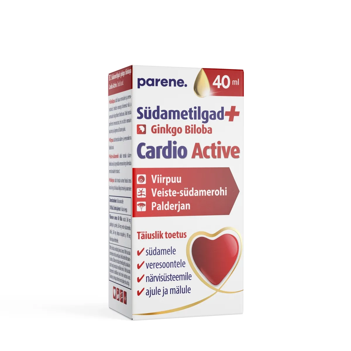 SÜDAMETILGAD GINKGO BILOBAGA 40ML (PAIRA) - Tootepilt