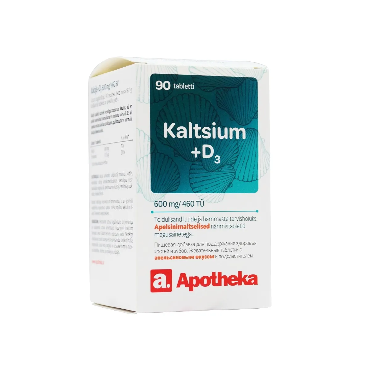 A. KALTSIUM+D3 600MG+460TÜ NÄRIMISTBL N90 (APELSIN) - Tootepilt