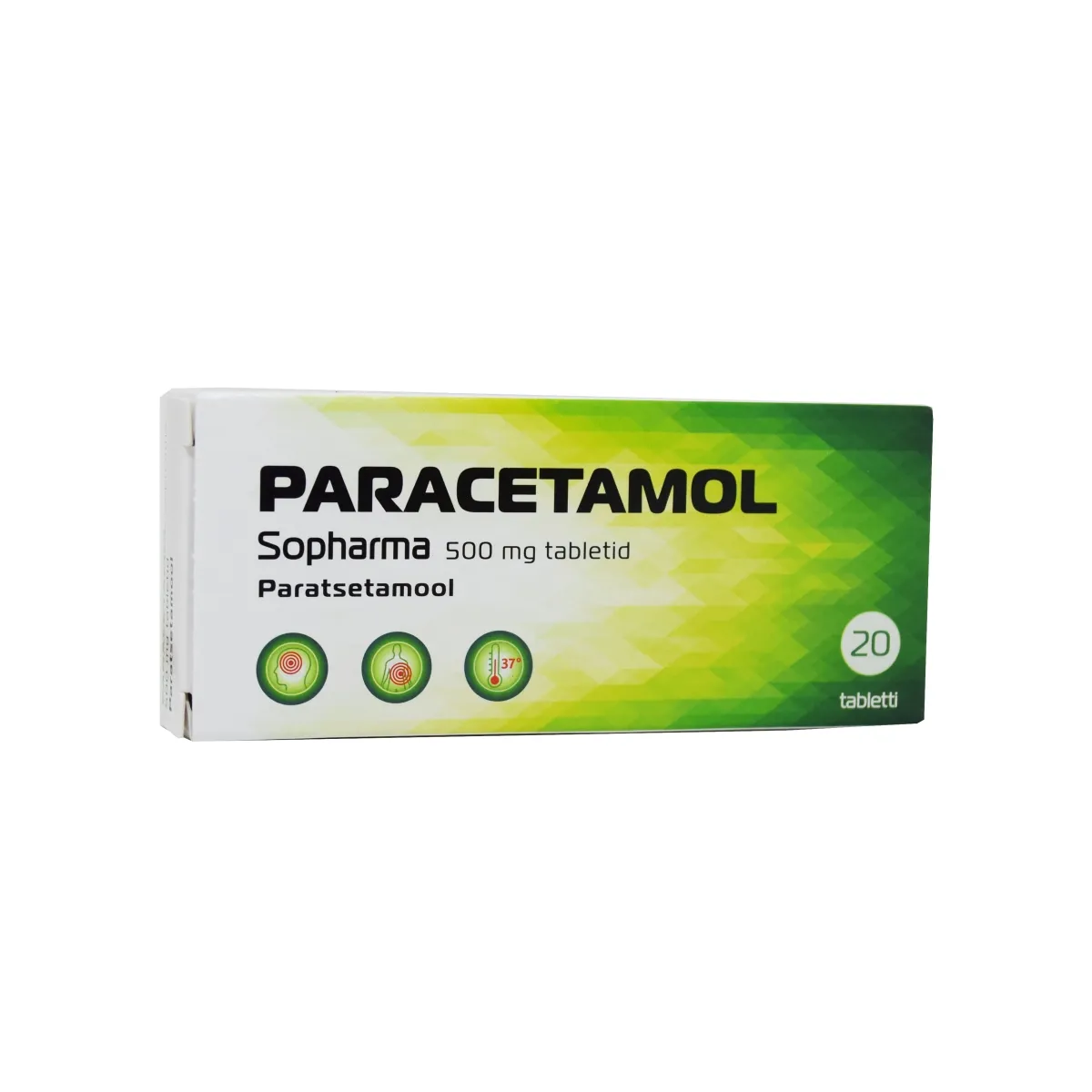 PARACETAMOL SOPHARMA TBL 500MG N20 - Tootepilt