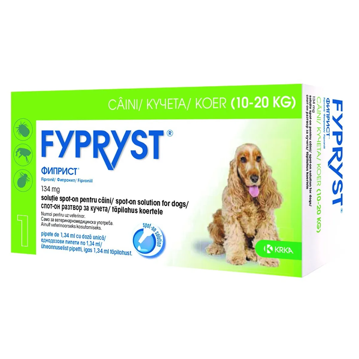 FYPRYST TÄPILAHUS 134MG/1,34ML 1,34ML N1 (10-20KG) - Tootepilt