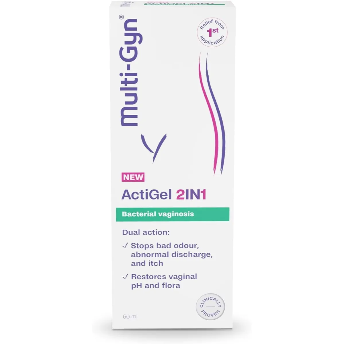 MULTI-GYN ACTIGEL 2IN1 VAGINAALGEEL 50ML - Tootepilt