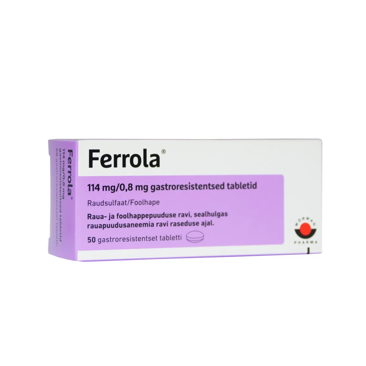 FERROLA GASTRORESIST TBL 114MG+0,8MG N50 - Tootepilt