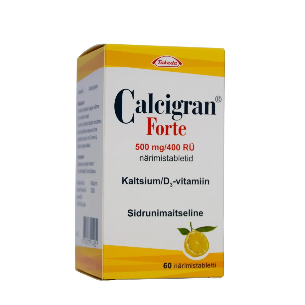 CALCIGRAN FORTE NÄRIMISTBL 500MG+400RÜ N60 - Tootepilt