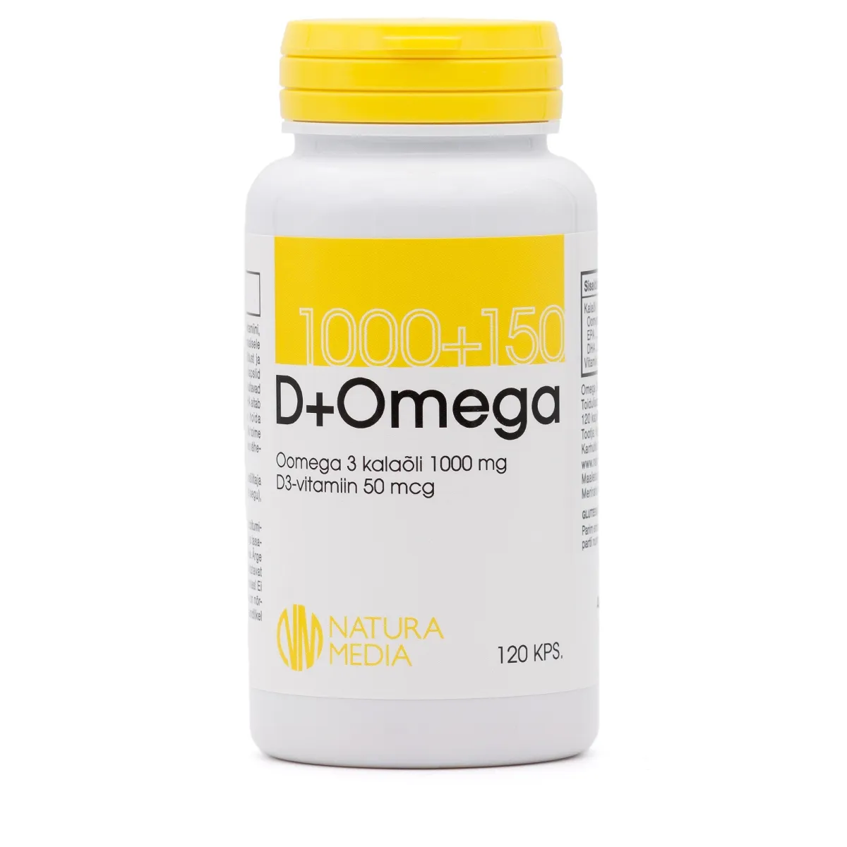OMEGA-3 1000MG+ VITAMIIN D3 50MCG KAPSLID N120 - Tootepilt
