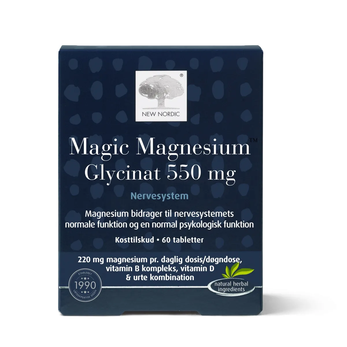 NEW NORDIC MAGIC MAGNESIUM GLYCINAT 550MG N60 - Tootepilt