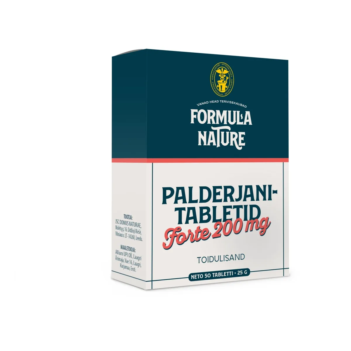 FORMULA NATURE PALDERJANITABLETID FORTE 200MG N50 - Tootepilt
