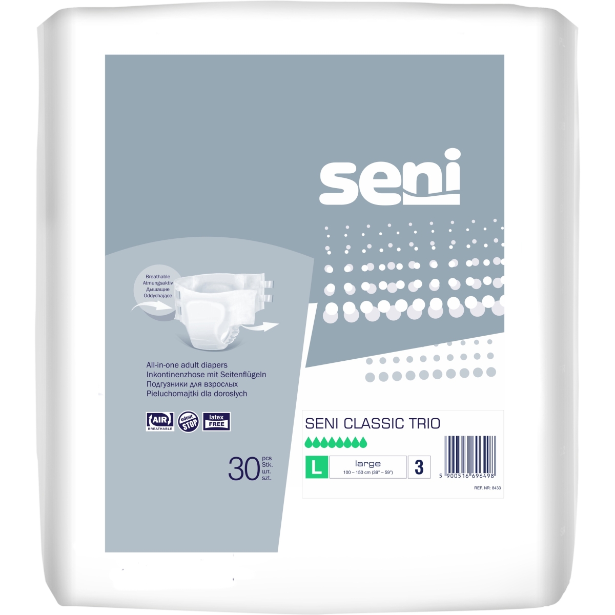 SENI CLASSIC TRIO PÜKSMÄHE L 3200ML N30 - Tootepilt