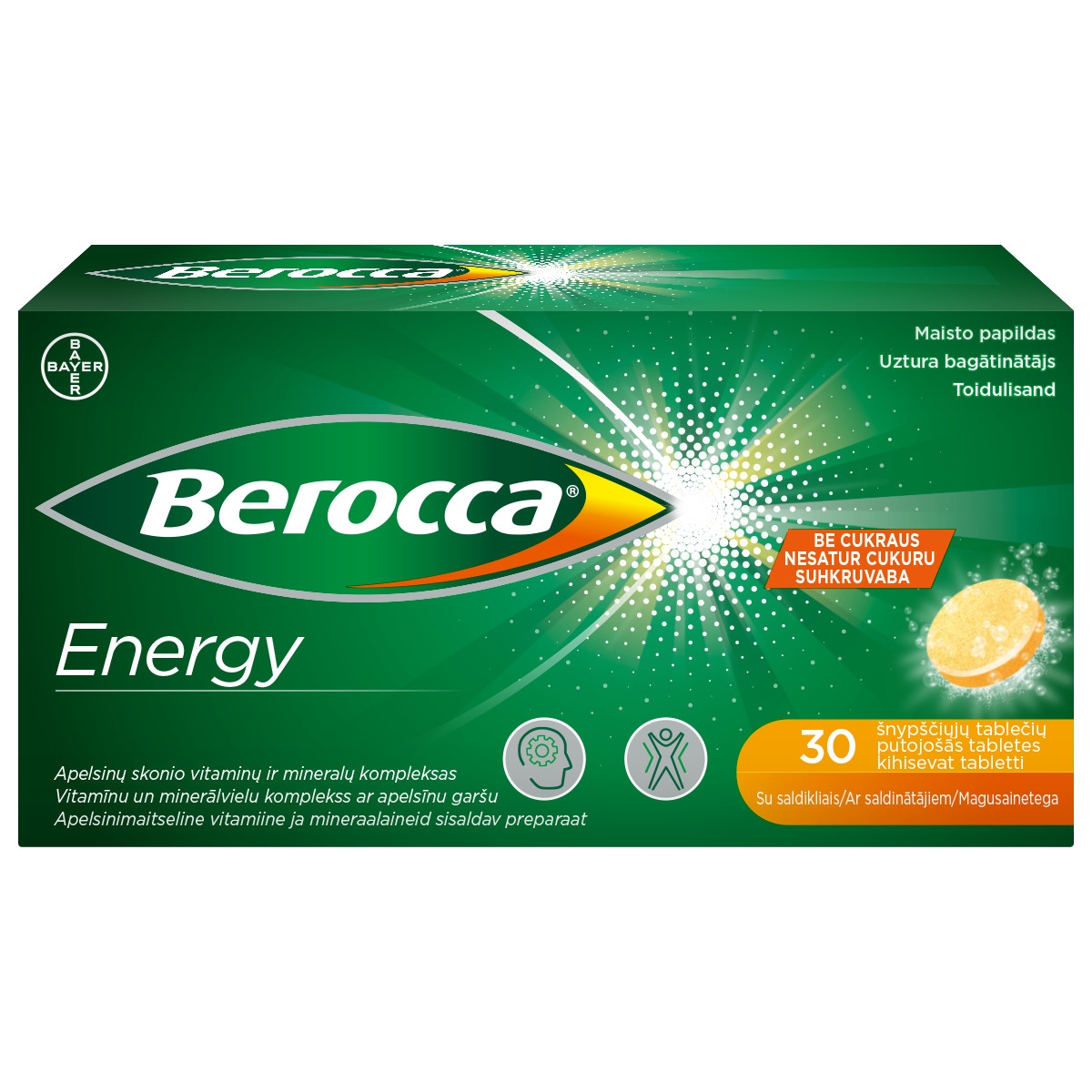 BEROCCA ENERGY KIHISEVAD TABLETID N30 - Tootepilt