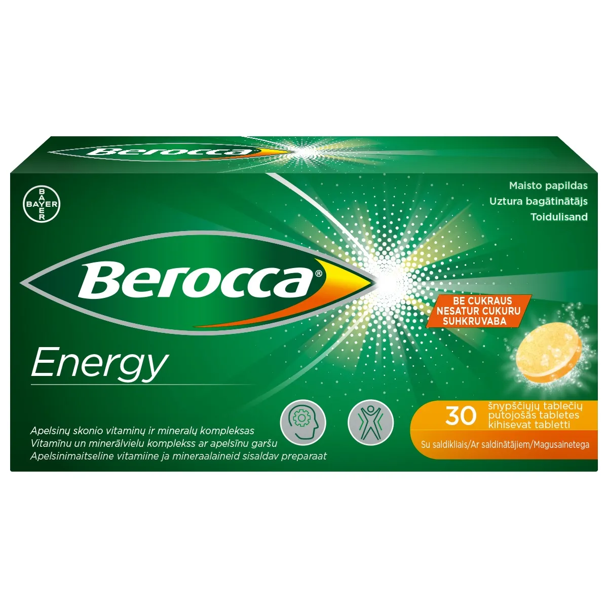BEROCCA ENERGY KIHISEVAD TABLETID N30 - Tootepilt