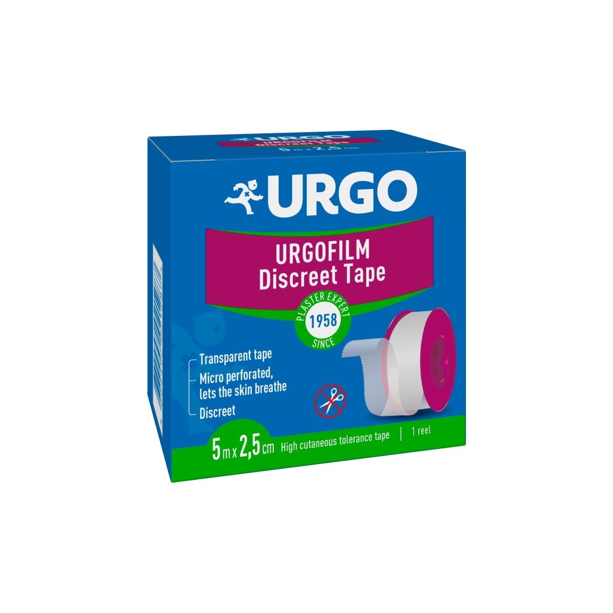 URGOFILM RULLPLAASTER 2,5CMX5M (LÄBIPAISTEV) - Tootepilt