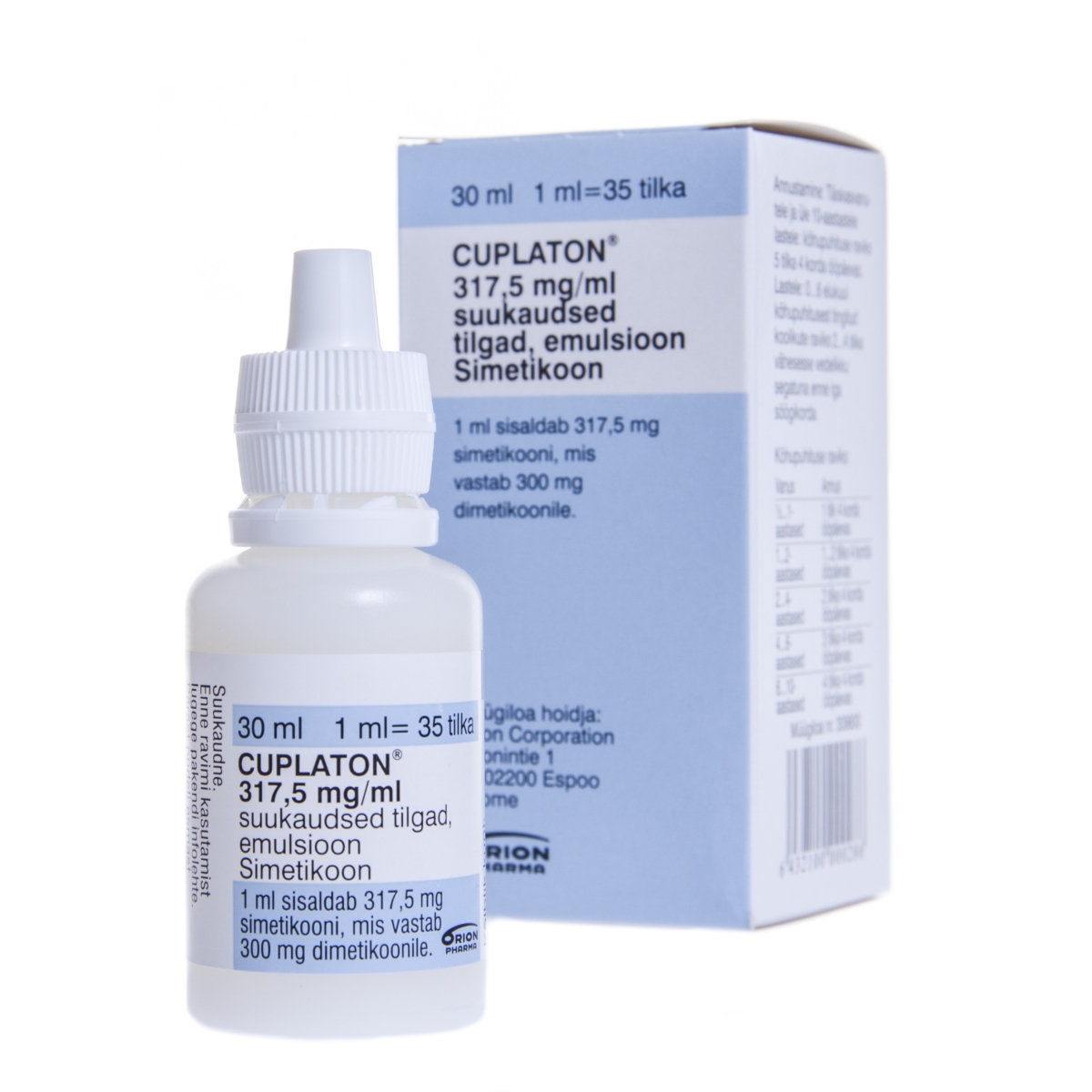CUPLATON SUUKAUDSED TILGAD, EMULS 317,5MG/ML 30ML - Tootepilt